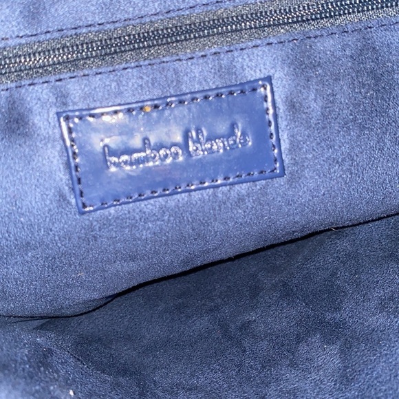 Fashion Mystic blue glossy Lucky Embossed oversized clutch  Bag - Picture 9 of 15